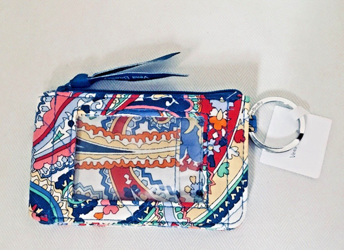 Vera Bradley ~ “Harbor Paisley" ~ RFID Deluxe Zip ID Case ~ NWT