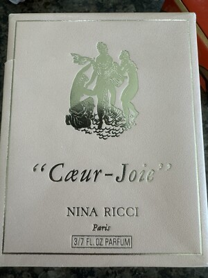 Estate Vintage Coeur -Joie Niña Ricca Paris 3/7 Fl Oz Parfum Sold As Is