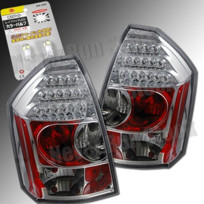 2005-2007y クライスラー 300C LEDテールライト 2005-2007 Chrysler 300C LED Tail Lights (Matte Black Housing/Clear