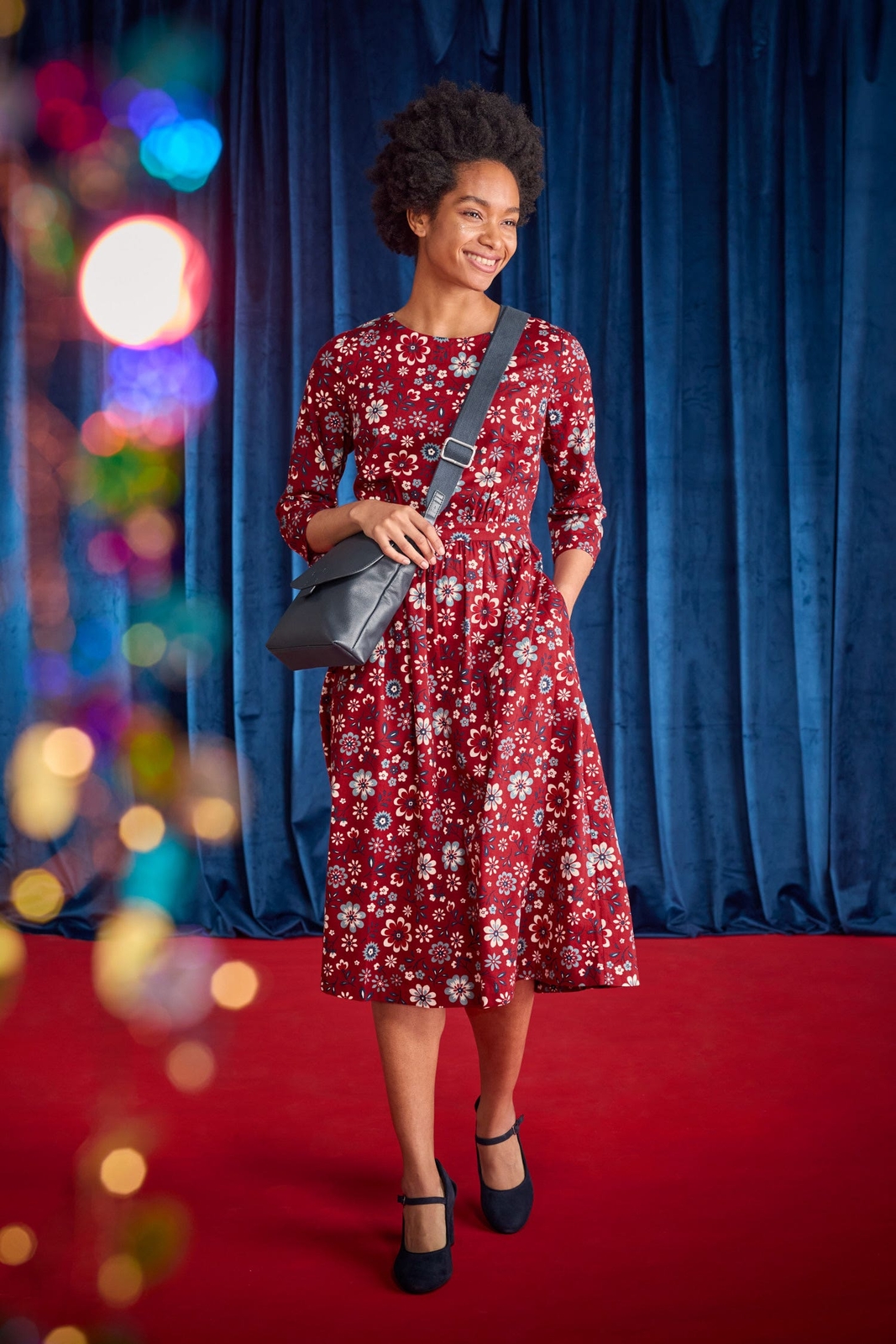 Seasalt Women's Dress red Forestry Midi Dress Regular Folksy