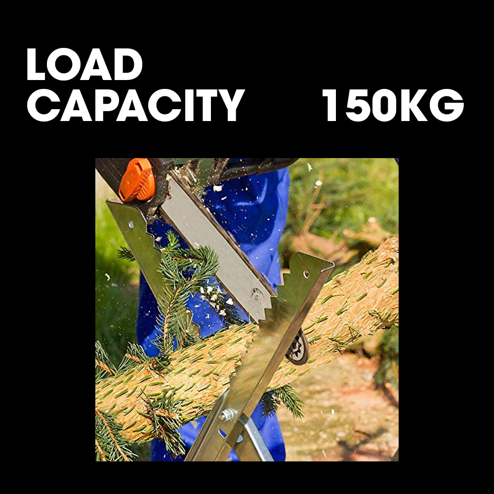 Saw Horse Log Holder Heavy Duty Chainsaw Metal RocwooD Sawing Serrated