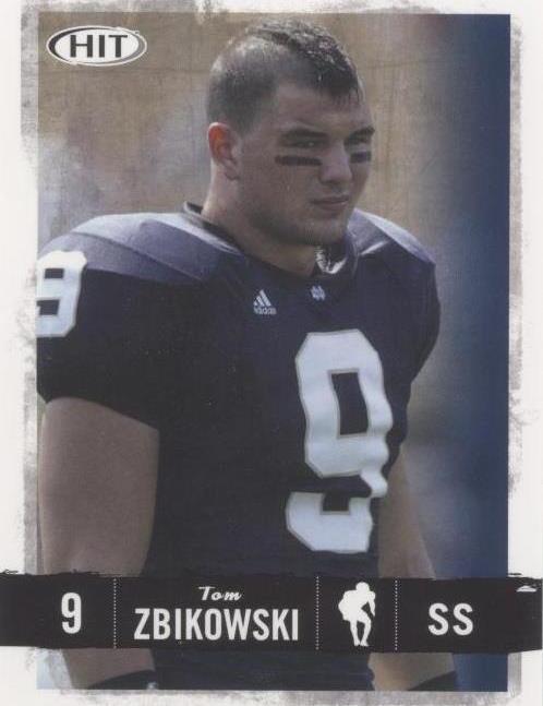 2008 SAGE Hit Tom Zbikowski #91 - 1 of 2