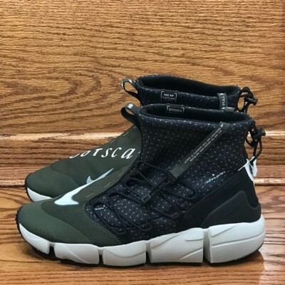 Nike Air Footscape Mid Utility Black White Cargo Khaki Shoes