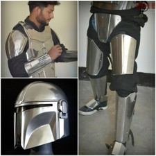 Mandalorian Inspired Armor Jacket Shoulder Bracers Helmet Suit Costume