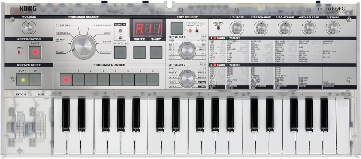 KORG microKORG Crystal Analog Synthesizer Vocoder 37-Key Keyboard