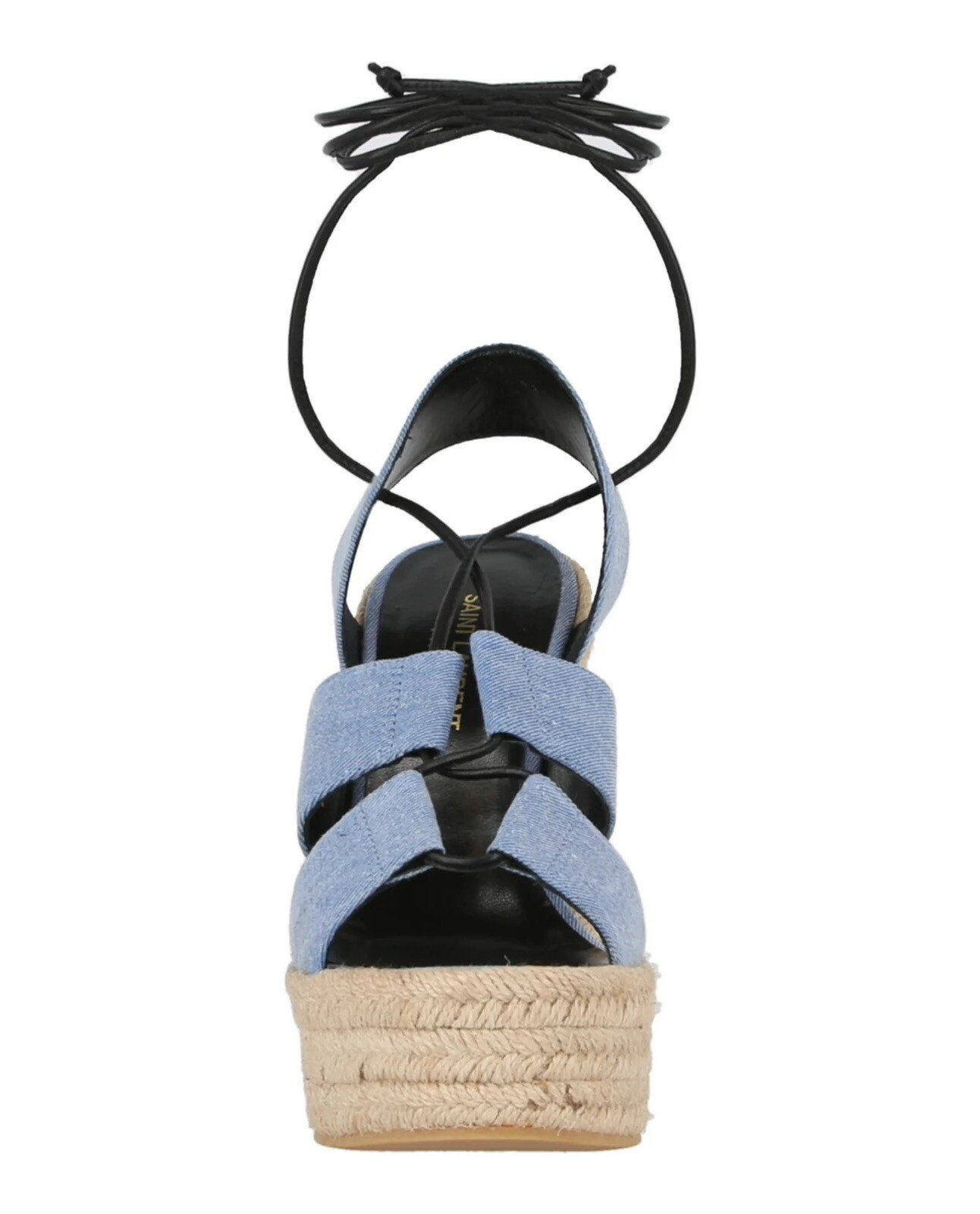 Sandali Saint Laurent YSL Espadrille Zeppe Denim Plateau Zeppe US 6 IT 36