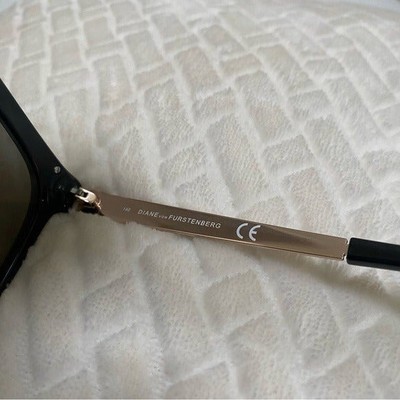 DVF Diane von Furstenberg Brown Cat Eye Sunglasses | Square  display picture 1