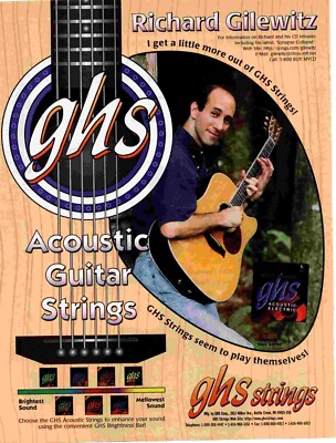 PPOT1 11X8 WERBUNG/BILD - RICHARD GILEWITZ - GHS AKUSTIKGITARRENSAITEN