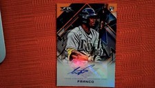 2022 Topps Fire Autograph #FA-WF Wander Franco Orange Rookie 50/99