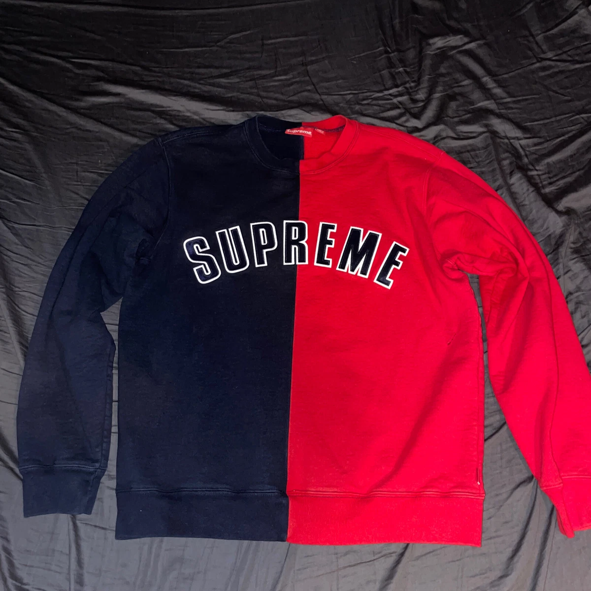 supreme split crewneck sweatshirt