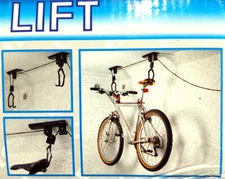 Bike Lift Hoist - Ceiling Mounted Bicycle Storage Garage Hanger Pulley Rack