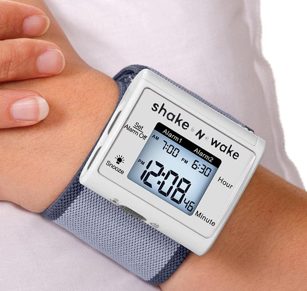 Tech Tools Vibrating Alarm Clock - Shake N Wake - Silent Alarm Wristband Watch -