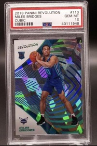 2018 Miles Bridges Panini Revolution Cubic #/50 PSA 10 GEM MINT Rookie RC #113