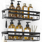 Wowbox Shower Caddies 2 Pack - Adhesive Hanging Shower Shelf - Bathroom & Kitche
