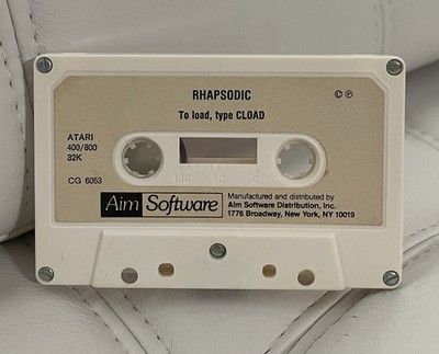 Ultra Rare Atari Rhapsodic Cassette Aim Found Software 400 800 80 s Vintage