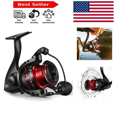 Ambidextrous Flame Spinning Fishing Reel - 19.8lbs Drag, Lightweight & Durable