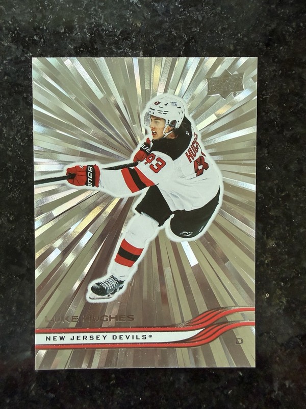 2025-26 Upper Deck Extended Series Luke Hughes Outburst Silver New Jersey Devils