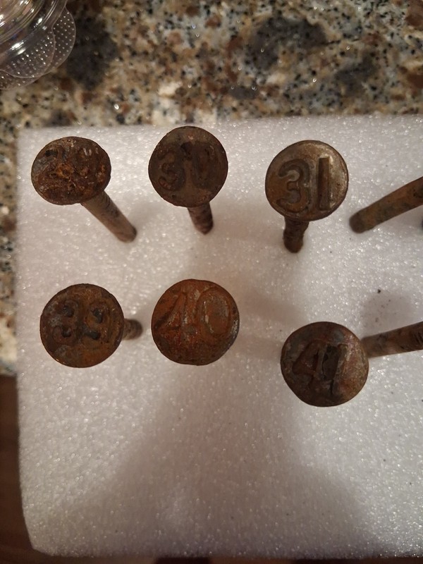 Vintage Antique Railroad Nails Lot Of 21....29-49 #1