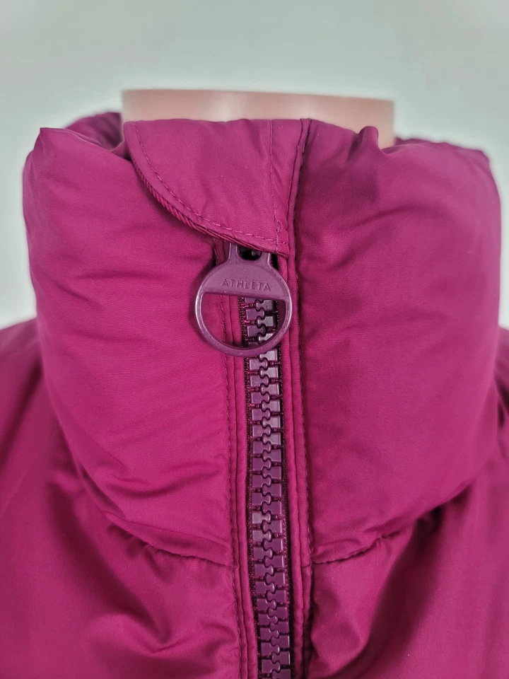 Chaqueta acolchada de plumón Athleta Downtown abrigo de invierno para mujer pequeña rosa cremallera completa Foto 4 de 4