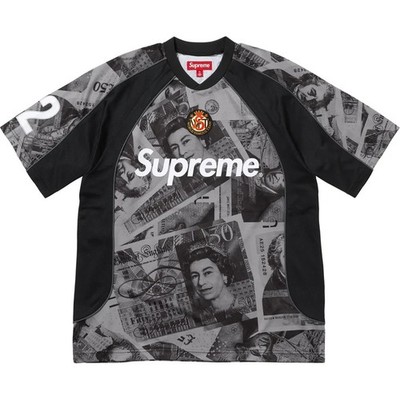SUPREME POUNDS SOCCER JERSEY BLACK SIZE M Medium | eBay