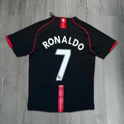 NIKE Cristiano Ronaldo No.7 Manchester United 2007/08 Black Retro Shirt