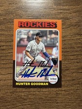 2024 TOPPS HERITAGE HUNTER GOODMAN AUTO #379 COLORADO ROCKIES ROOKIE CARD. rookie card picture