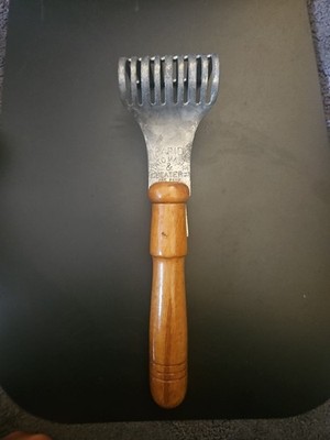 Vintage Rapid Potato Masher and Beater with Wood Handle Farmhouse Primitive