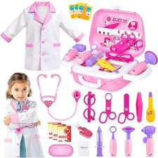 Doctor Costume for Kids - Dr Medical Pretend Play Toys Set for Girls - Doctor...