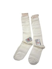 VTG 2 MEN'S WOMENS 100 NYLON WHITE KNEE DRESS SOCK SZ 9-11 USA MADE