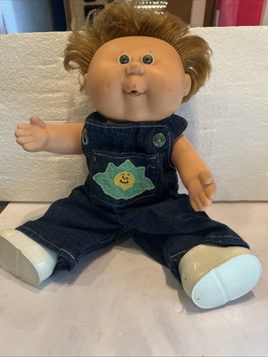 1978-1983 Cabbage Patch Hard Body Doll Green Eyes, Light Brown Hair 14 