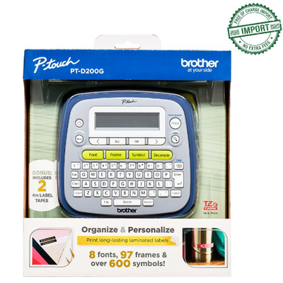 Brother P-Touch PT-D200G Label Maker, Easy-to-Use Home & Office, 1 Piece