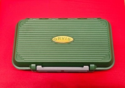 ORVIS Fly Case Plastic Hinged Holder 5'' x 3-1/2'' Green - Modified