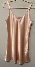 Vintage Oscar De La Renta Pink Label Satin Pink Nightie Size Small