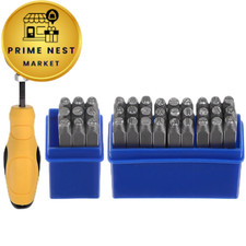 HARFINGTON 36pcs Metal Stamping Kit 5/32" 4mm A-Z, 0-8, " " 5/32", Silver