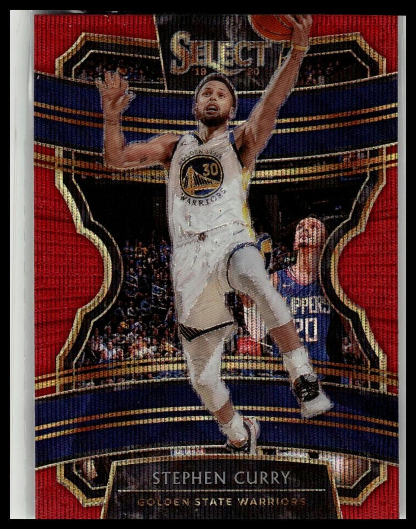 2019-20 Panini Select #91 Stephen Curry Red Wave Prizms