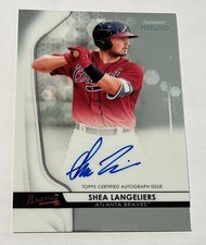 Shea Langeliers 2020 Bowman Sterling On Card Rookie Auto OAK Athletics RC