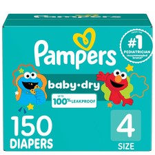 Pampers Baby Dry Diapers Pack - Size 4 - 150ct