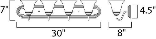 Maxim 8014 Essentials 30"W Bath Light - Picture 2 of 6