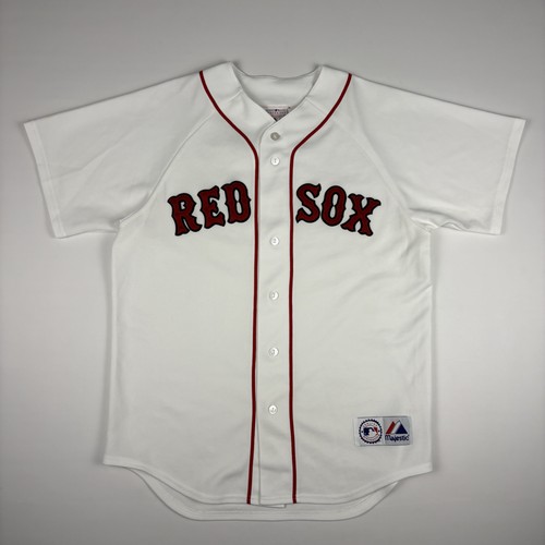 VTG 90s Majestic Boston Red Sox Jersey Mens Small White Stitched Sewn MLB Korea