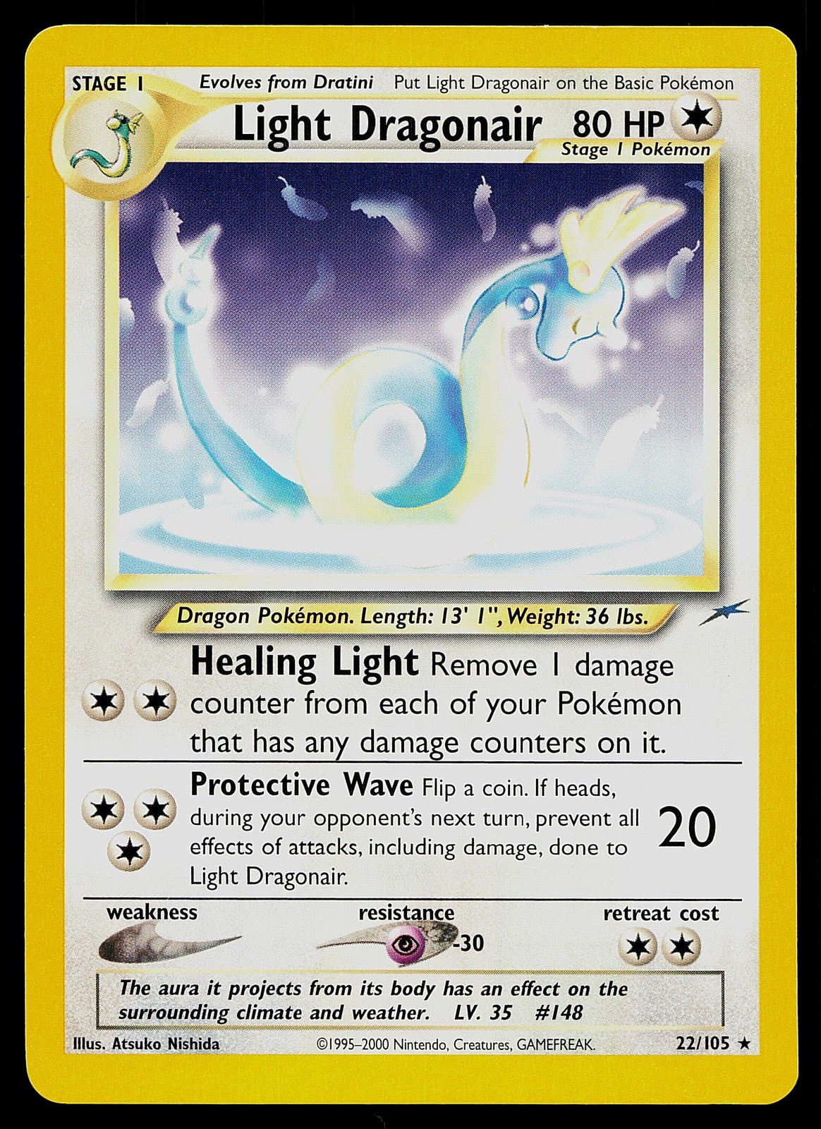 Pokemon Card - Light Dragonair Neo Destiny 22/105 Rare