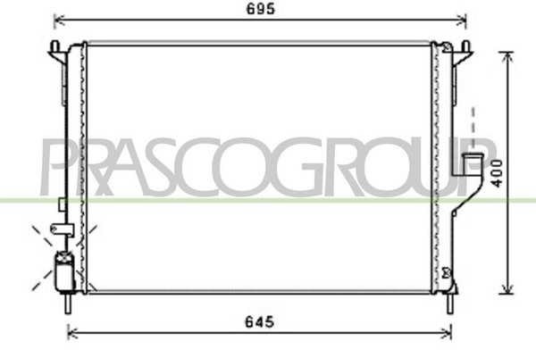 Prasco DA220R005 KüHler, MotorküHlung FüR Dacia Lada Renault-image