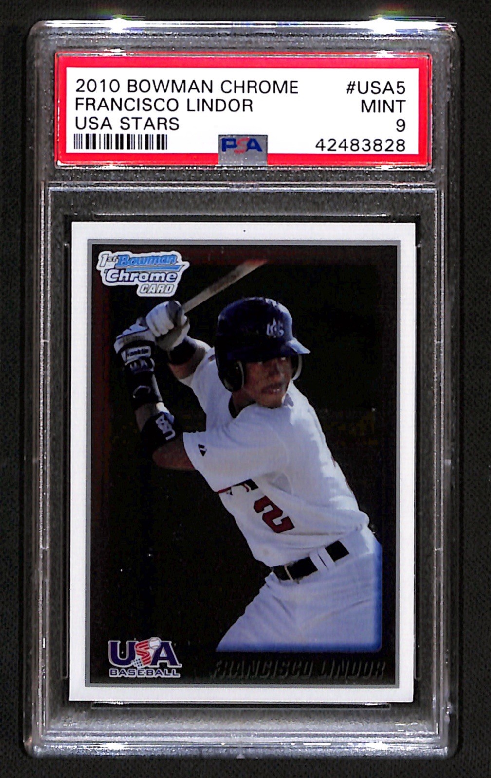 2010 Bowman Chrome USA Stars #USA-5 Francisco Lindor PSA 9