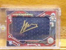 2022 Panini Elements - Rookie Neon Signs Kenneth Walker III Red /50  Gold Ink