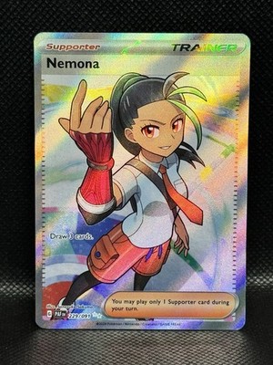 Nemona NM Full Art Paldean Fates 229/091 Pokemon TCG Holo