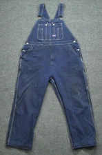 Big Smith Overalls Mens 40x26 Blue Pants Workwear Bib Denim