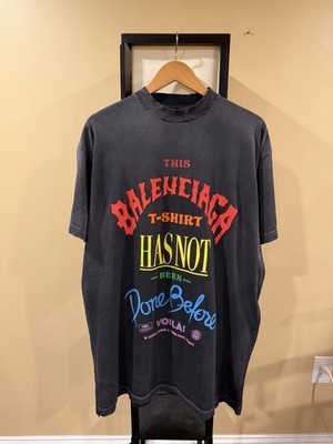 Balenciaga FW24 Not Been Done Voila Vintage Wash Black Shirt