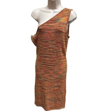 Kersima knit sweater dress off shoulder colorful multicolor women’s large boho