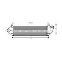 AVA Quality Cooling LadeluftküHler LuftgeküHlt Aluminium FüR Volvo V50 VOA4134