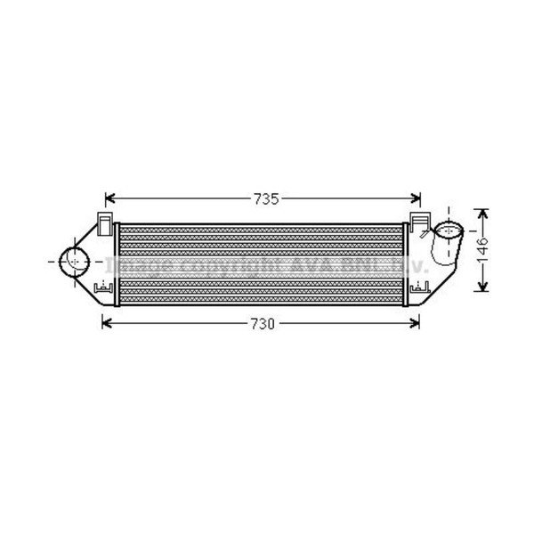 AVA Quality Cooling LadeluftküHler LuftgeküHlt Aluminium FüR Volvo V50 VOA4134-image