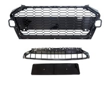 Wabengrill Kühlergrill Schwarz Glanz für Audi A4 B9 Facelift ab 2019 für S Line